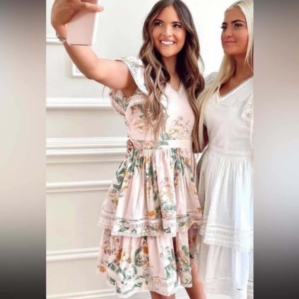 RP Rachel Parcell Floral Ruffle Dress